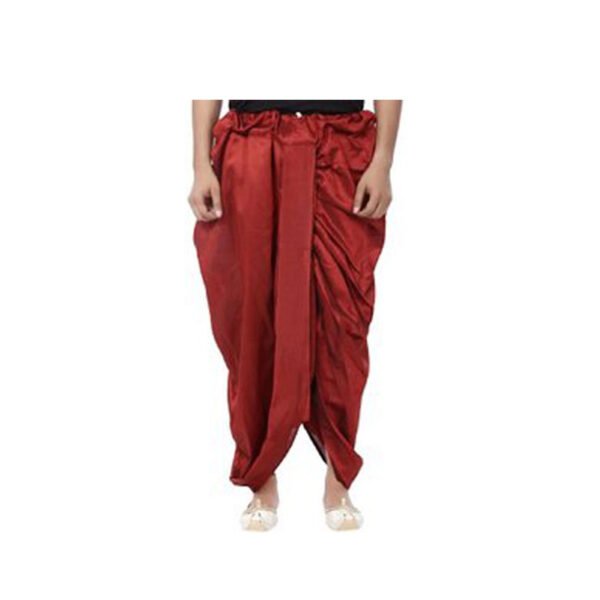DISONE Red Silk dhoti for Men